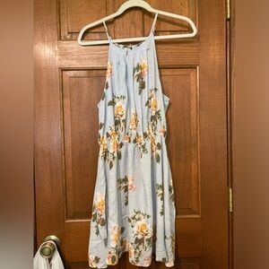 J for Justify Light Blue Floral Halter Sundress
